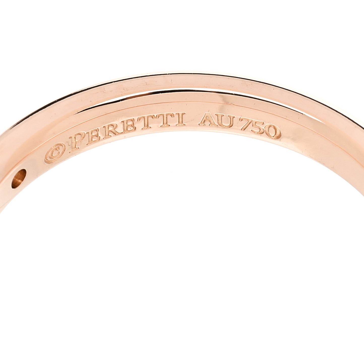18K Rose Gold Diamond Elsa Peretti Band Ring 56 7.5