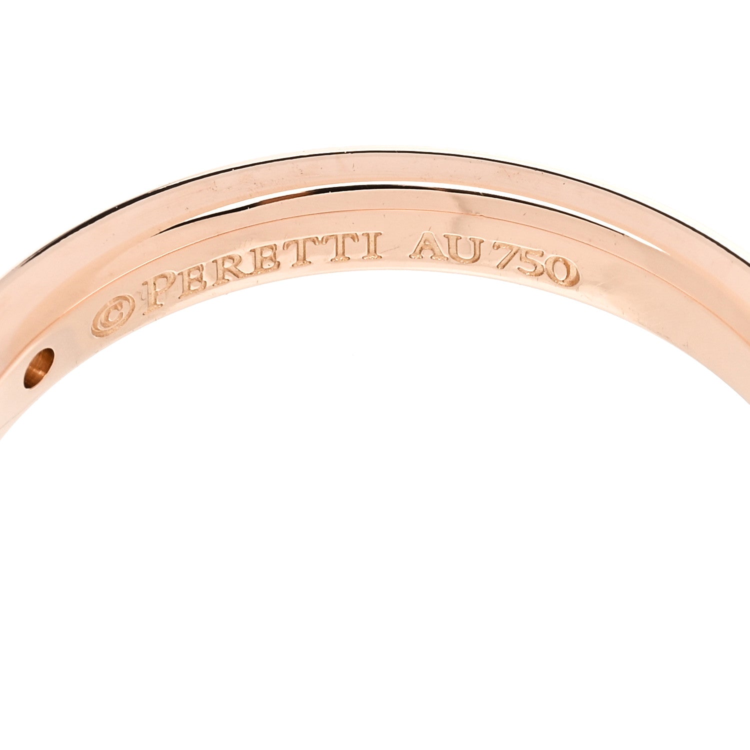 Tiffany 18K Rose Gold Diamond Elsa Peretti Band Ring 56 7.5 4 of 5