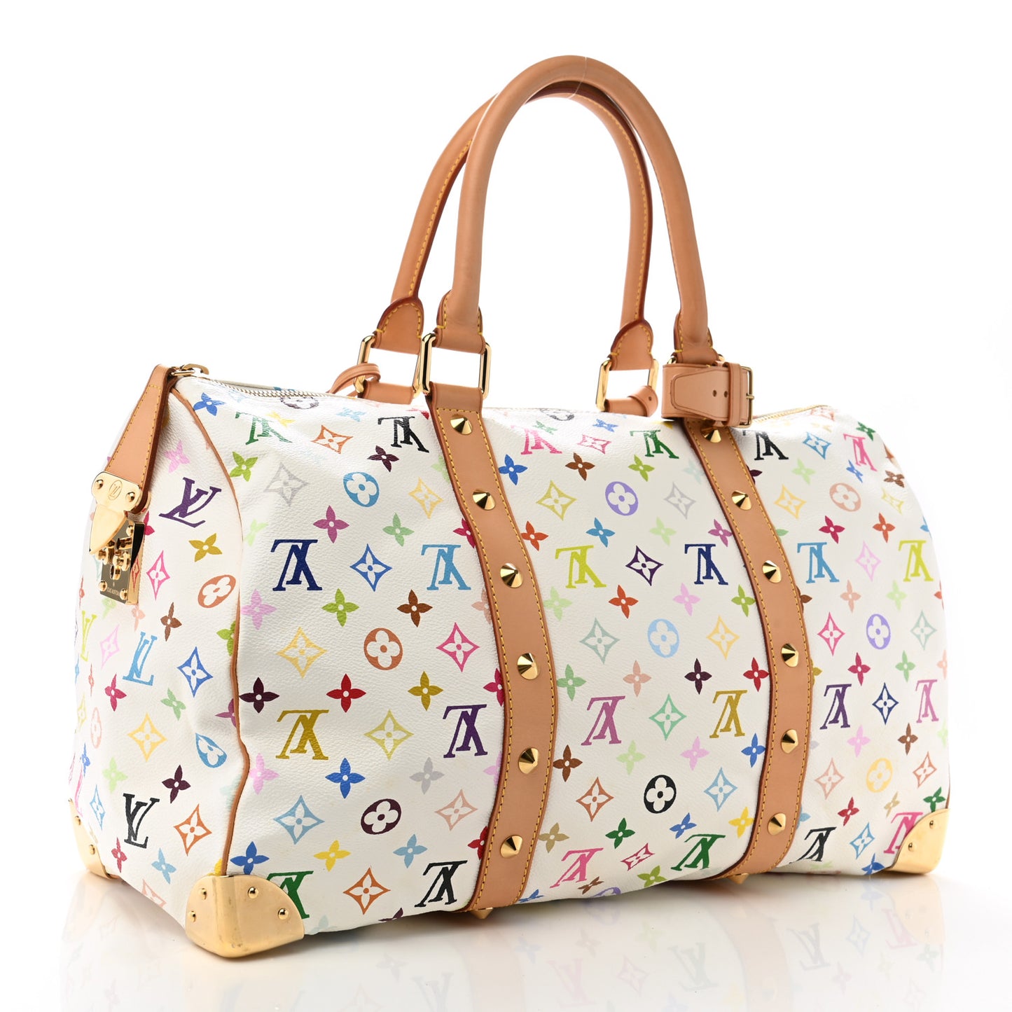 Monogram Multicolor Keepall 45 White