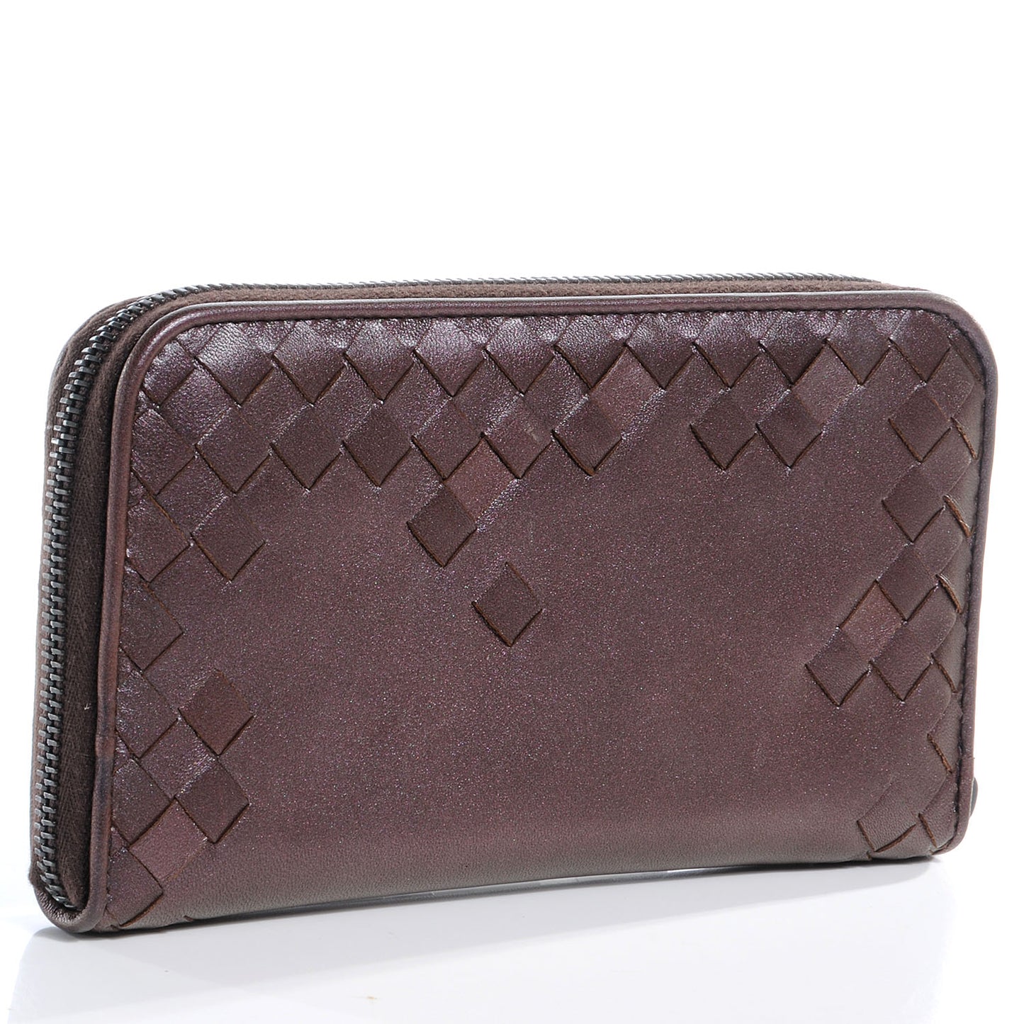 Nappa Intrecciato Zip Around Wallet