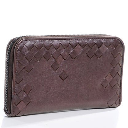 Bottega Veneta Nappa Intrecciato Zip Around Wallet 3 of 9