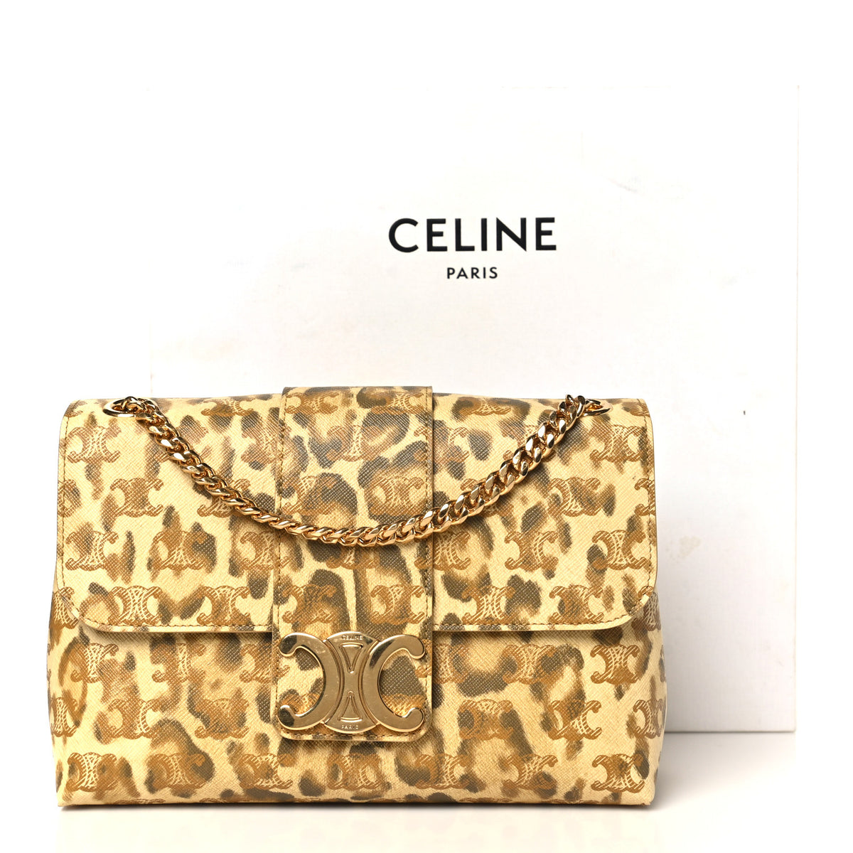 Celine Canvas Leopard Print Medium Victoire Bag 10 of 10