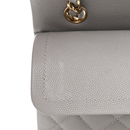 Chanel Caviar Quilted Small Double Flap Grey 11 of 11