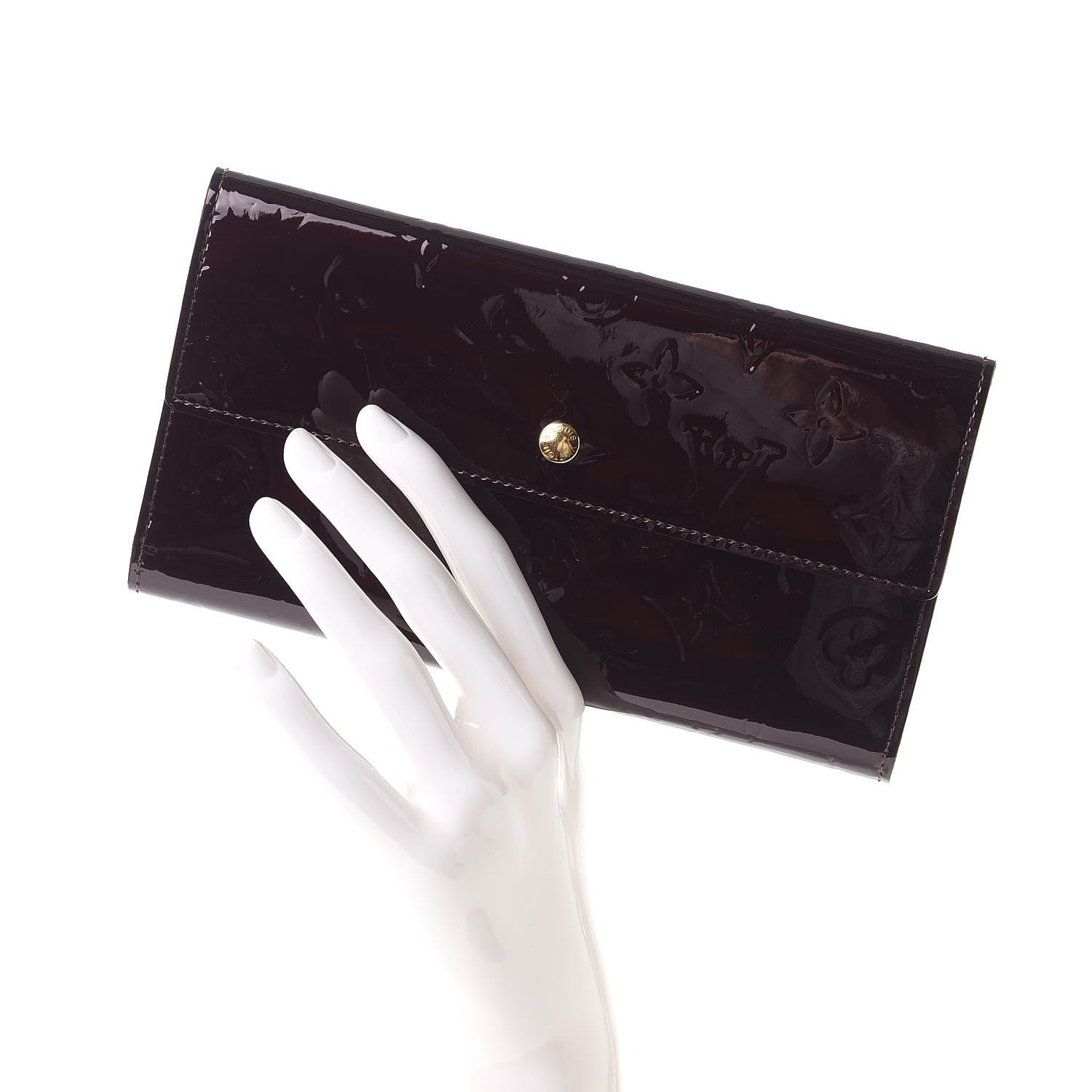 Louis Vuitton Vernis Porte Tresor International Wallet Amarante 2 of 9