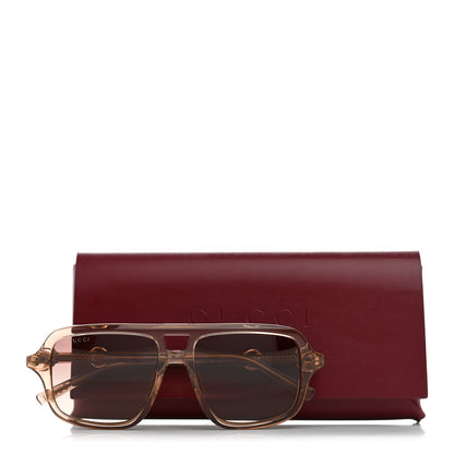 Gucci Acetate Horsebit Frame Sunglasses GG2052S Beige Transparent 9 of 9