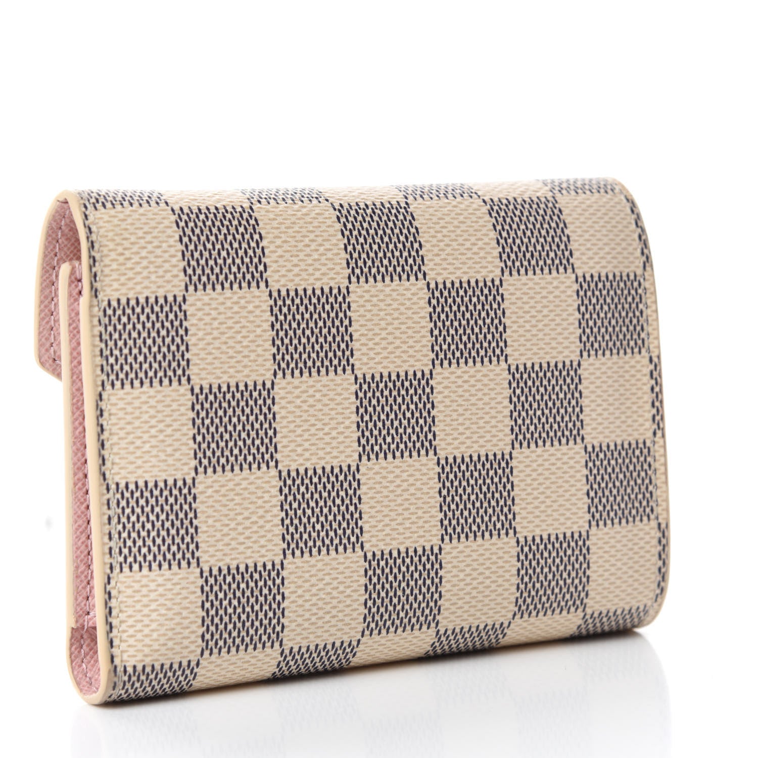 Louis Vuitton Damier Azur Victorine Wallet Rose Ballerine 3 of 8