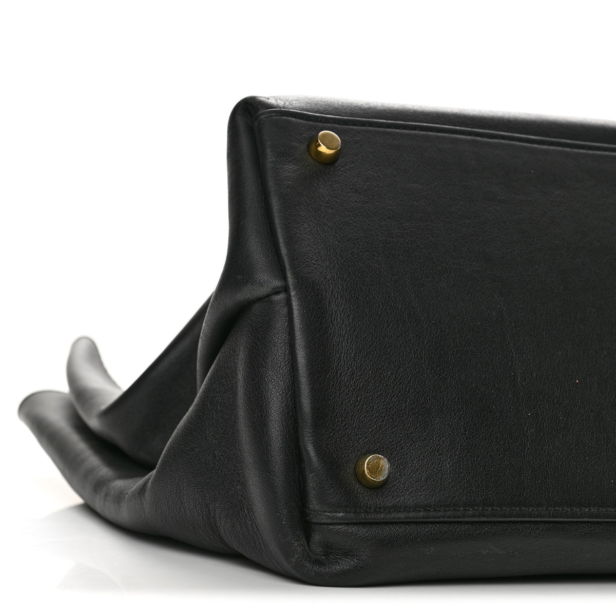 Silky Calfskin Large Andiamo Shoulder Bag Black