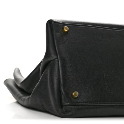 Bottega Veneta Silky Calfskin Large Andiamo Shoulder Bag Black 8 of 11