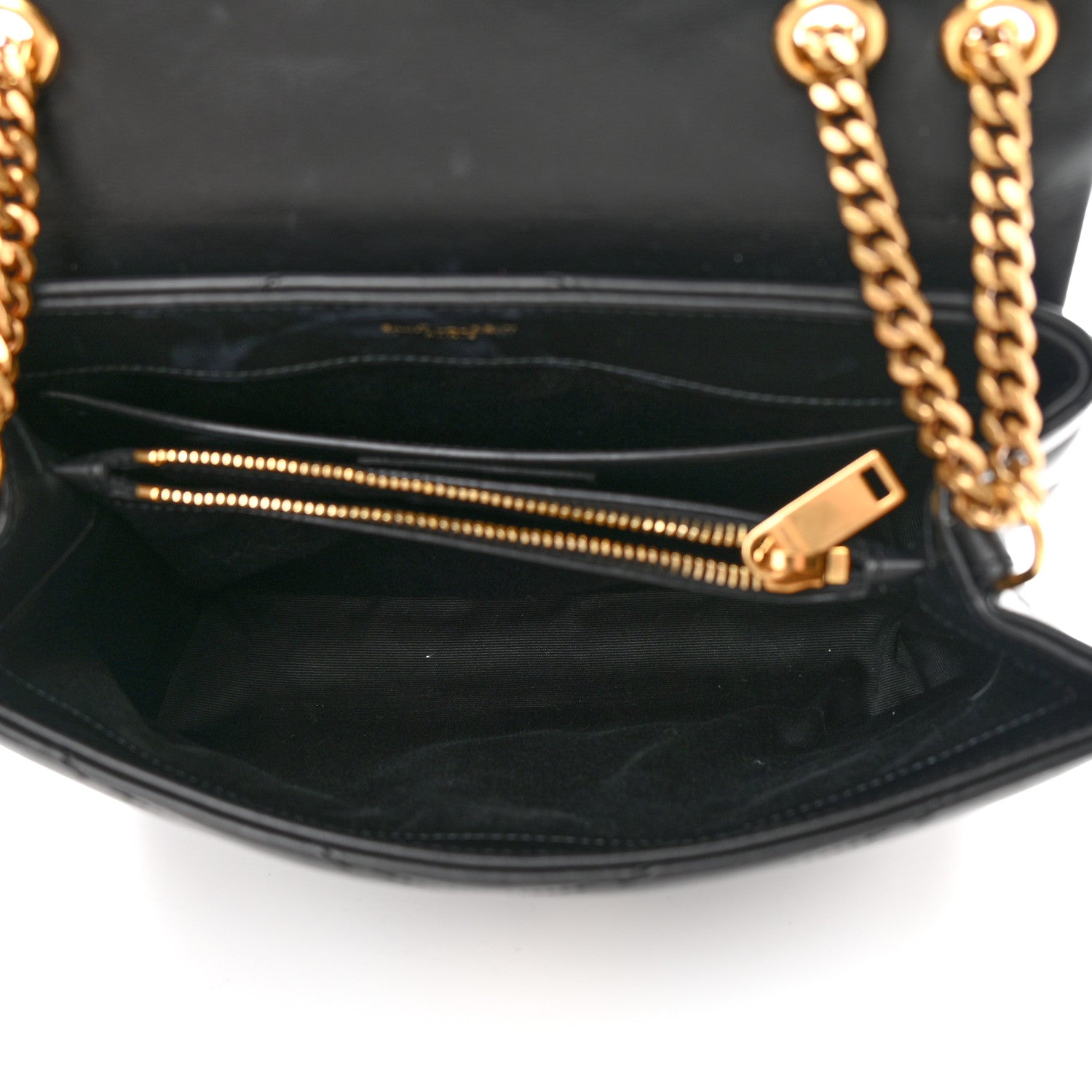 Saint Laurent Calfskin Y Quilted Monogram Small Loulou Chain Satchel Black 5 of 13