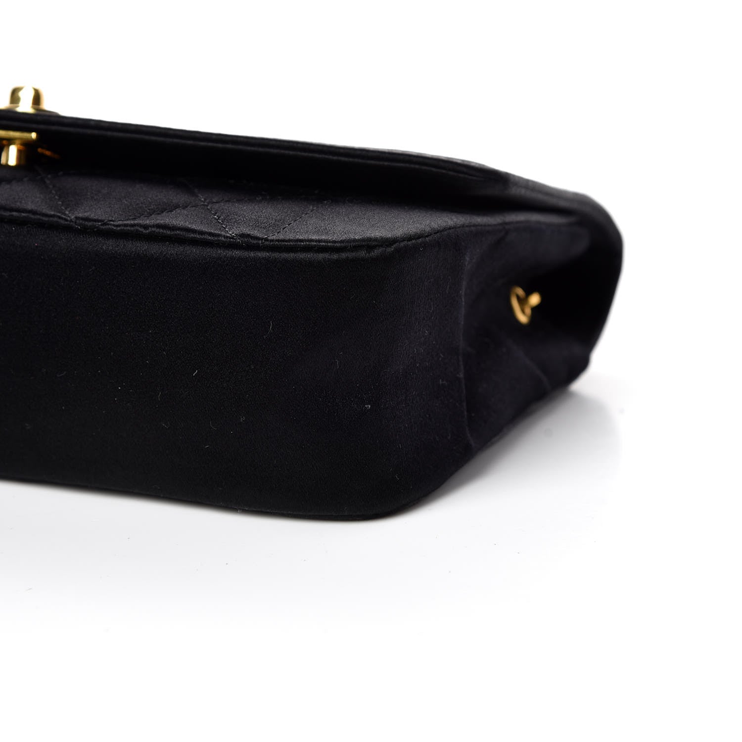 Chanel Satin Quilted Evening Flap Black 6 of 9