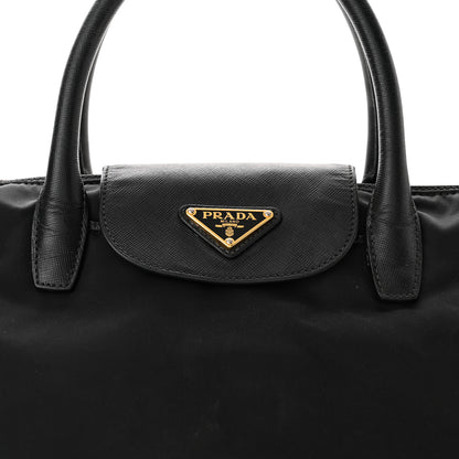 Prada Tessuto Nylon Saffiano Tote Black 8 of 11