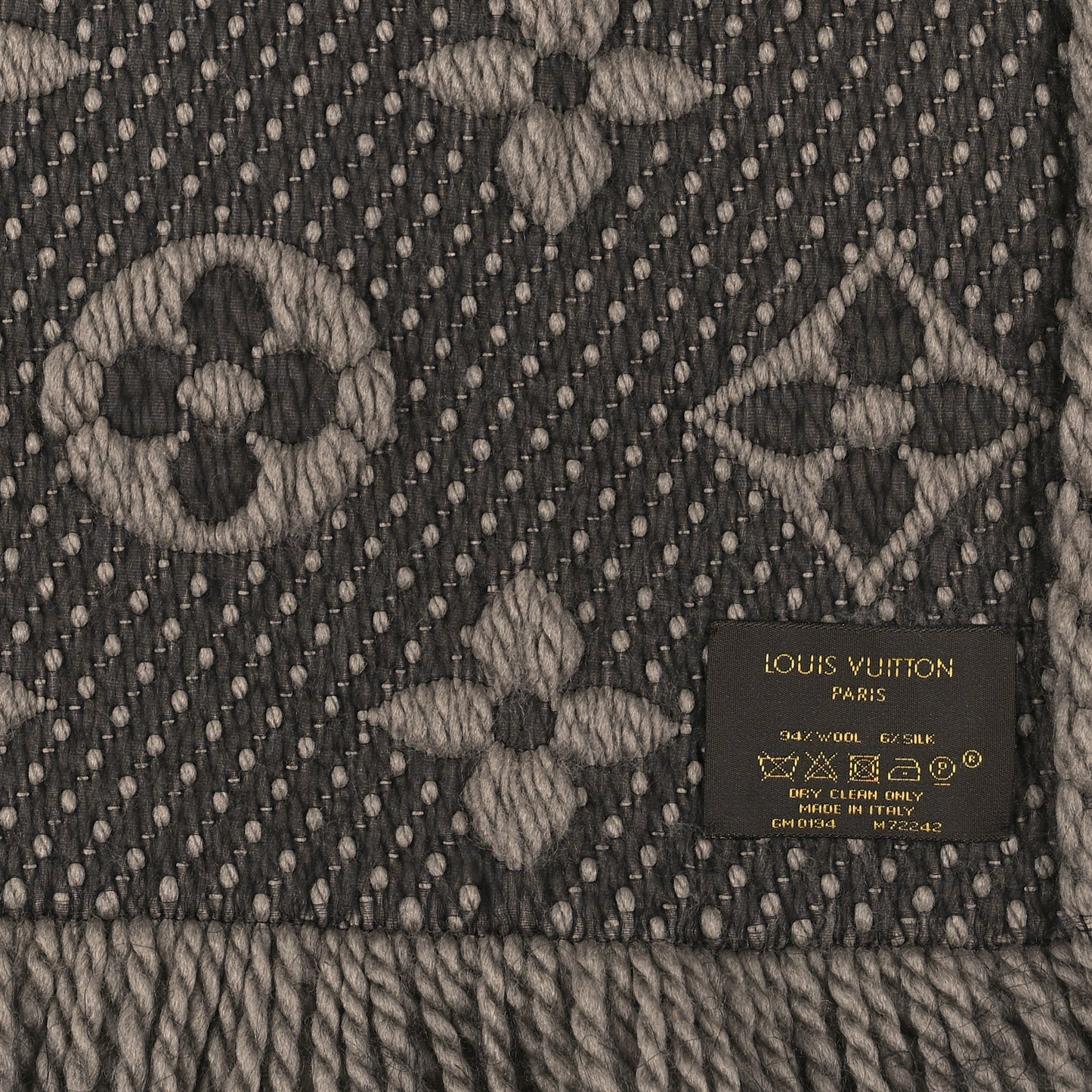 Wool Silk Logomania Scarf Verone