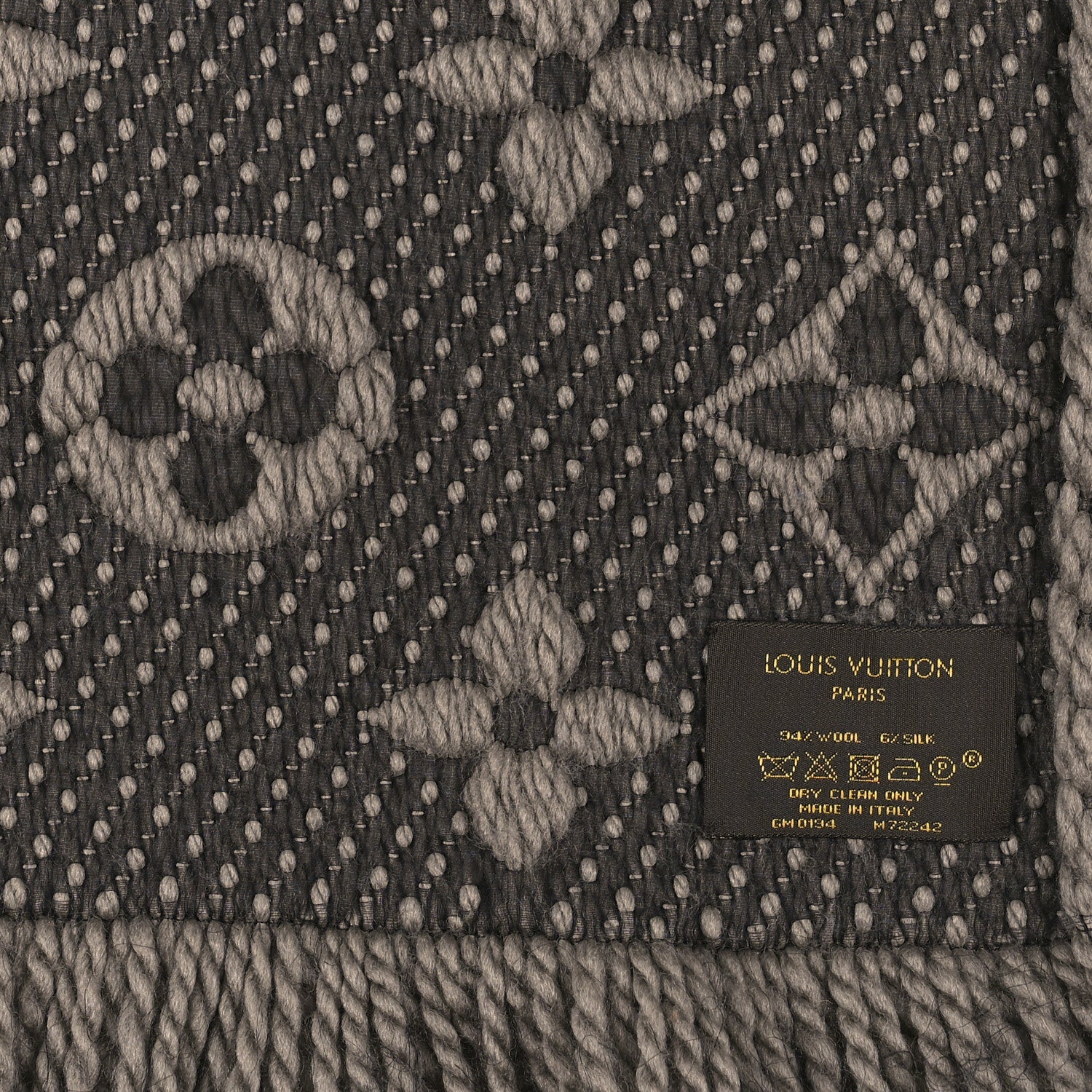 Louis Vuitton Wool Silk Logomania Scarf Verone 3 of 3