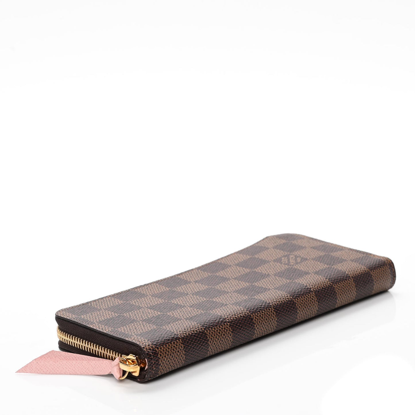 Damier Ebene Clemence Wallet Rose Ballerine