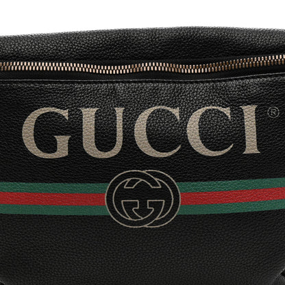 Gucci Grained Calfskin Logo Belt Bag Black 9 of 11