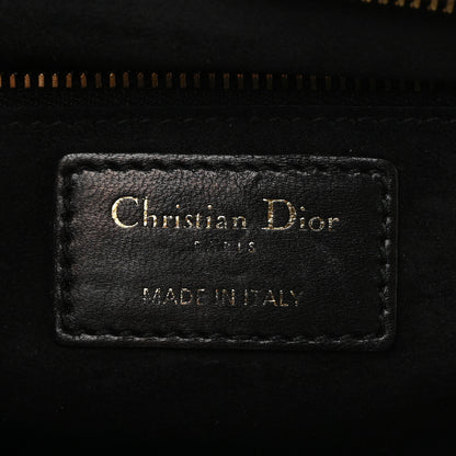 Christian Dior Lambskin Cannage Studded Large Dioraddict Flap Bag Black 6 of 10