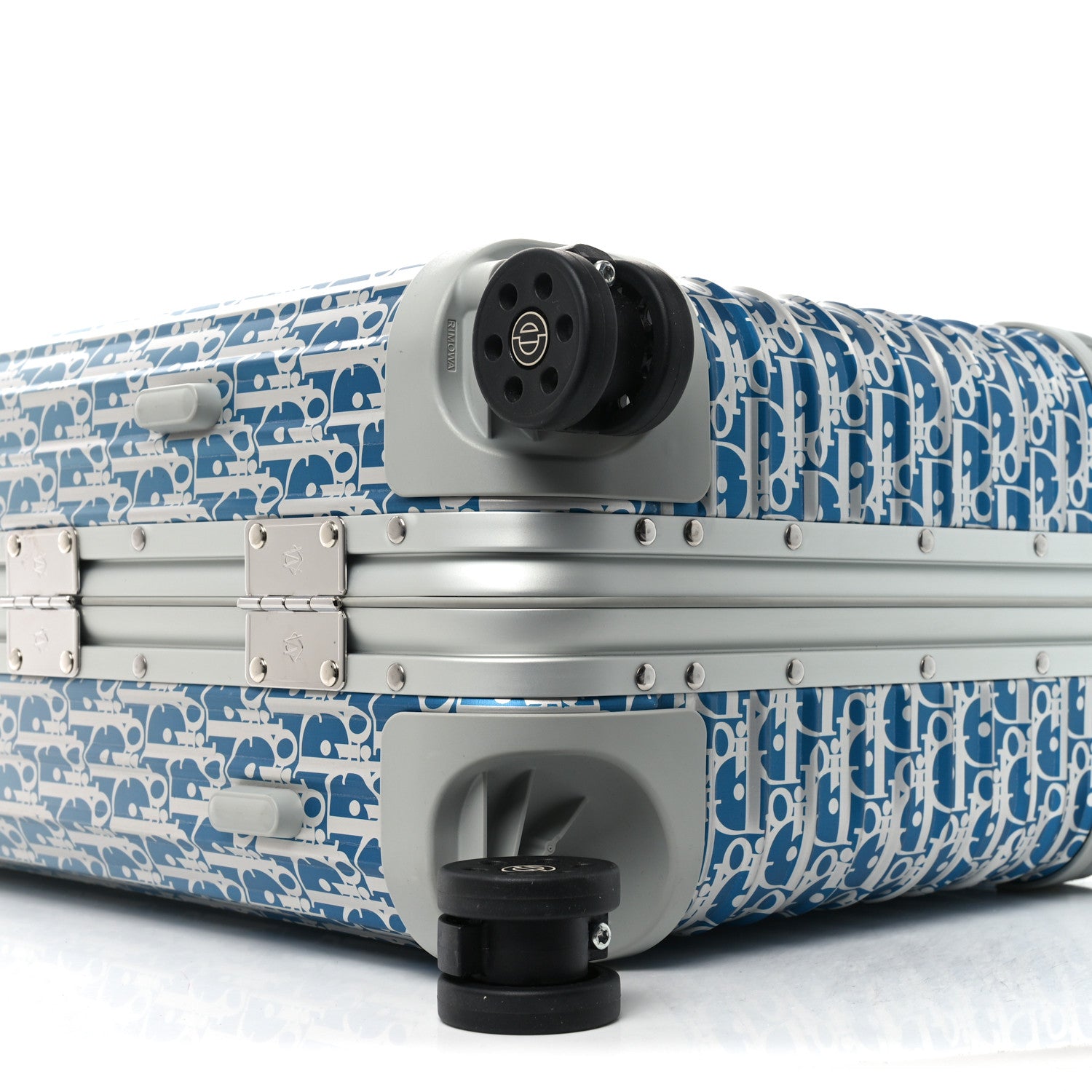 Christian Dior X RIMOWA Aluminum Gradient Cabin Luggage Blue Multi 8 of 9