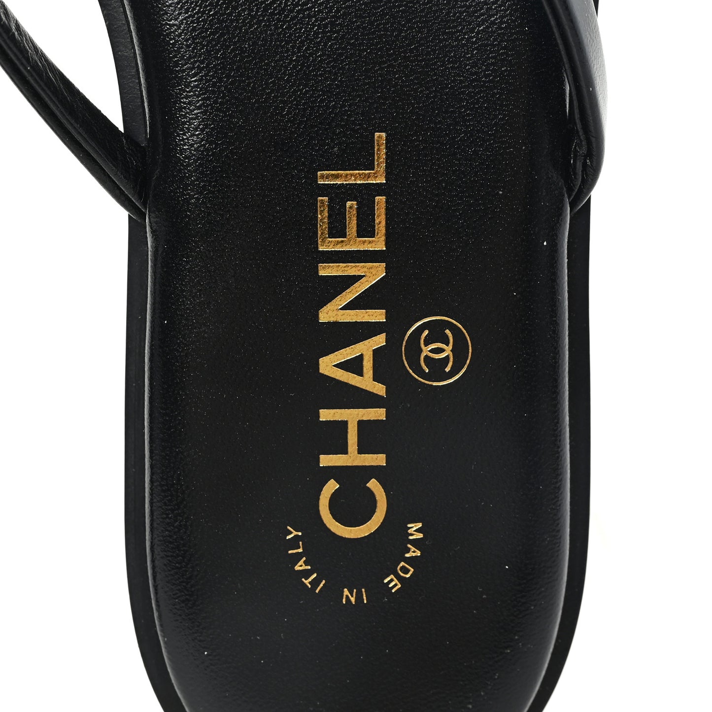 Goatskin CC Times Square Thong Sandals 39 Black