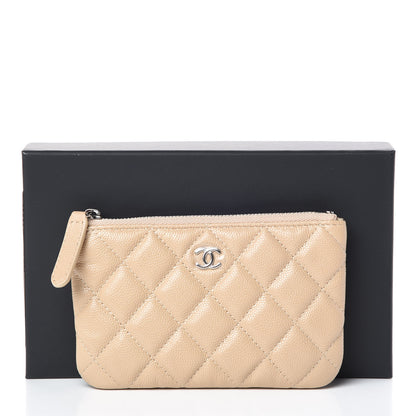 Chanel Caviar Quilted Small Cosmetic Case Beige 9 of 9