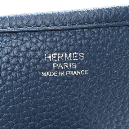 Hermes Taurillon Clemence Amazone Evelyne III GM Bleu de Galice 6 of 10
