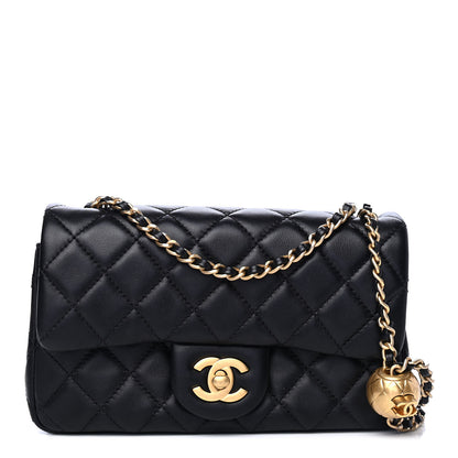 Chanel Lambskin Quilted Mini Rectangular Pearl Crush Flap Black 1 of 4