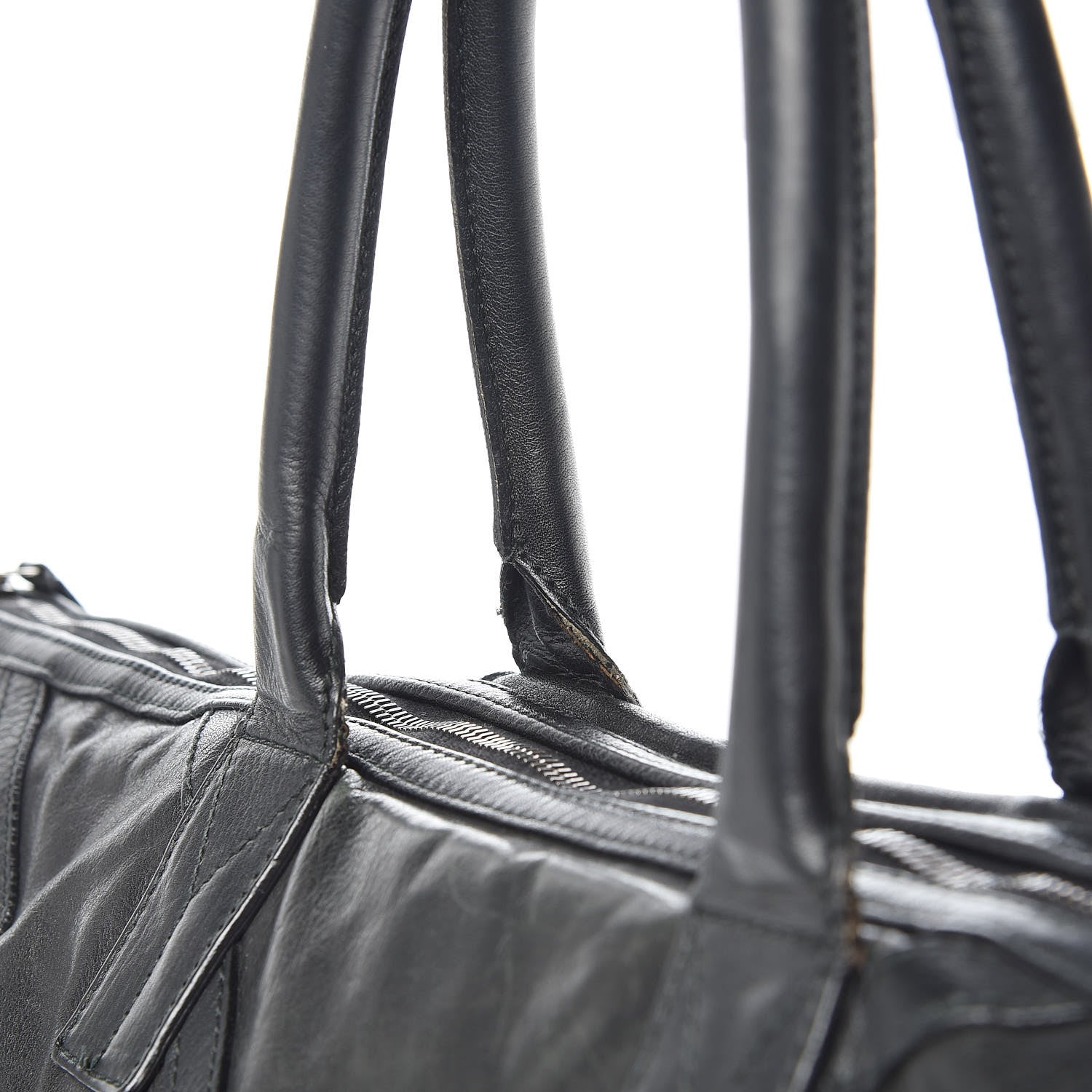 Saint Laurent Calfskin Sac Hamptons Weekender Bag Black 20 of 24