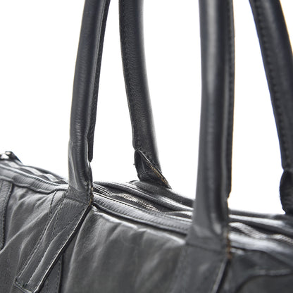 Saint Laurent Calfskin Sac Hamptons Weekender Bag Black 20 of 24