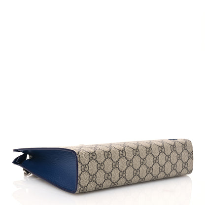Gucci GG Supreme Monogram Bi-Color Small Zip Wristlet Pouch Beige Ebony Royale 3 of 8