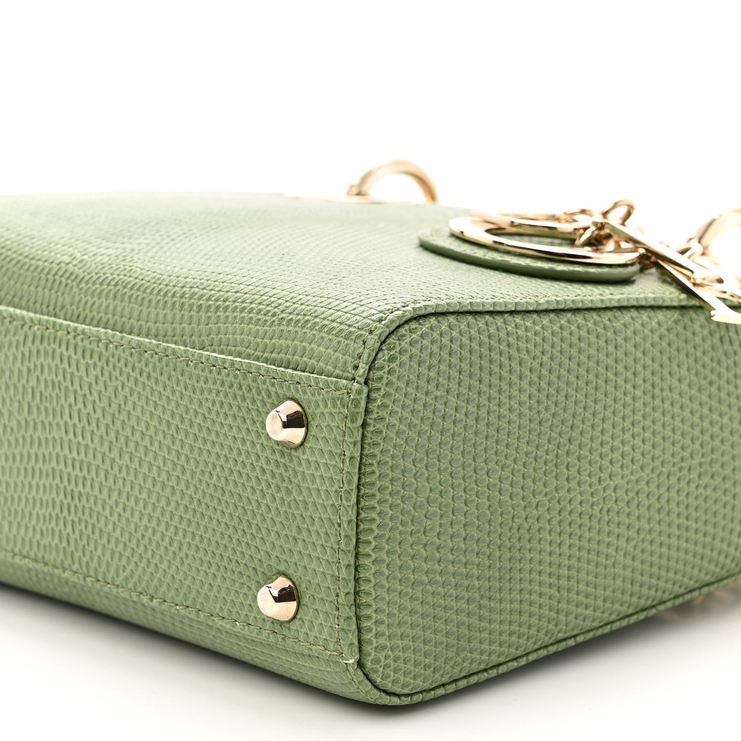 Christian Dior Lizard Mini Lady Dior Vert Saule 9 of 10