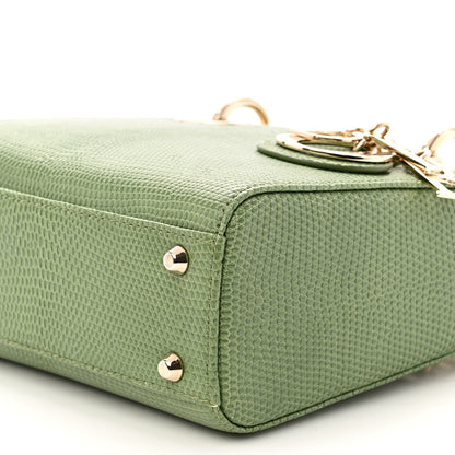 Christian Dior Lizard Mini Lady Dior Vert Saule 9 of 10