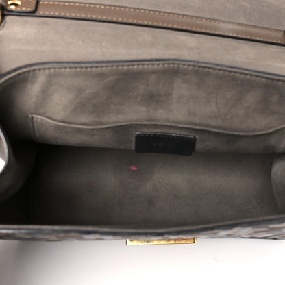 Fendi Vitello Century F is Fendi Bi-Color FF 1974 Embossed Kan I Shoulder Bag Maya Black 5 of 10