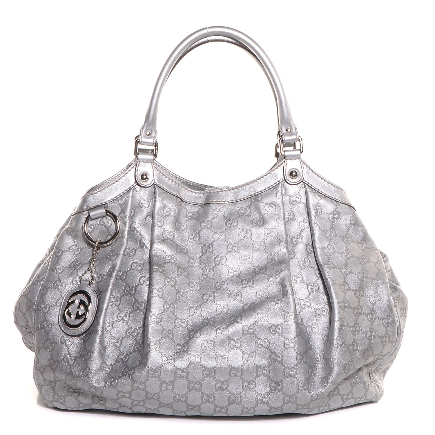 Gucci Guccissima Large Sukey Tote Silver 1 of 7