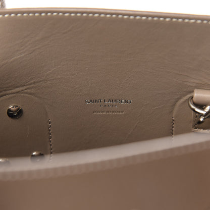 Saint Laurent Grained Calfskin Topstitch Small Classic Sac De Jour Taupe 8 of 9