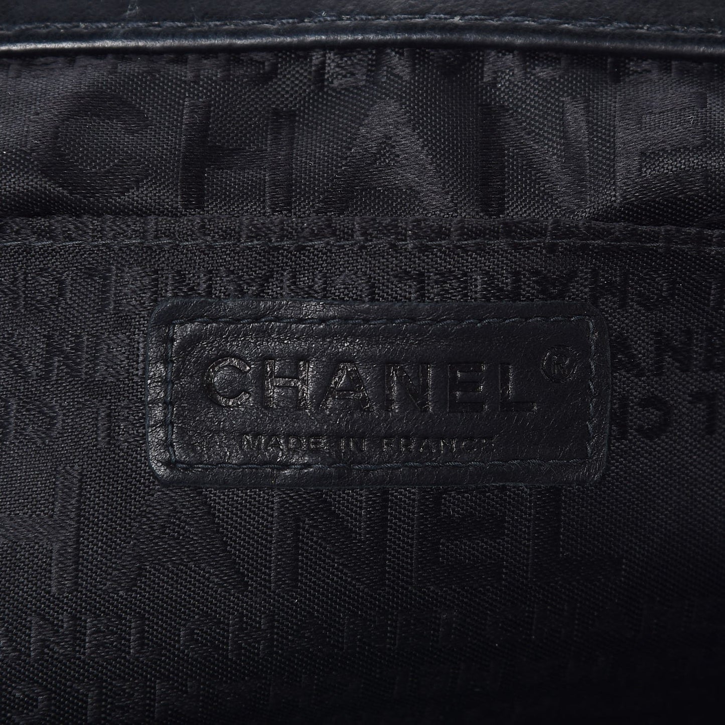 Lambskin Chain Embellished Frame Tote Black