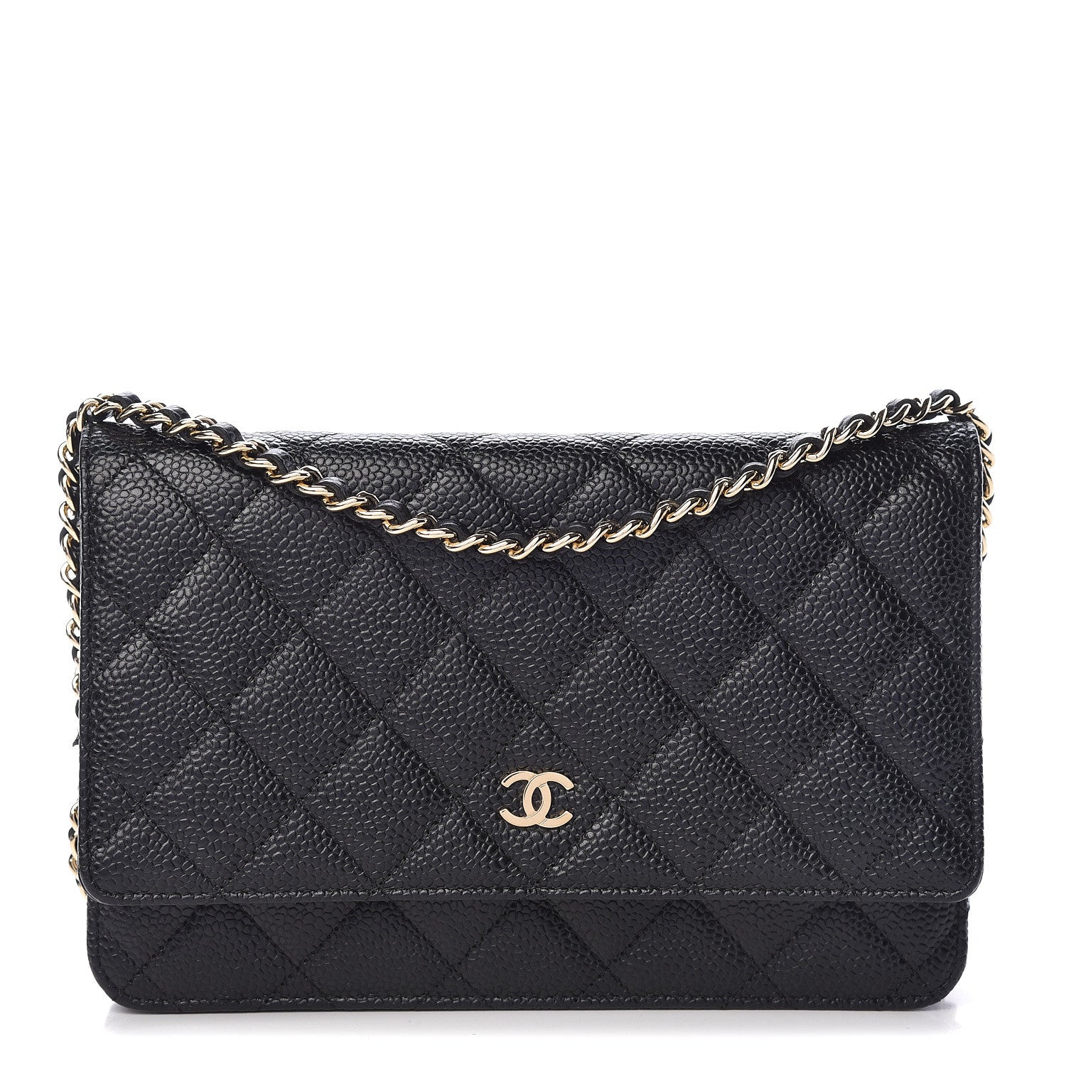 Chanel Caviar Quilted Wallet On Chain WOC Black 1 of 12