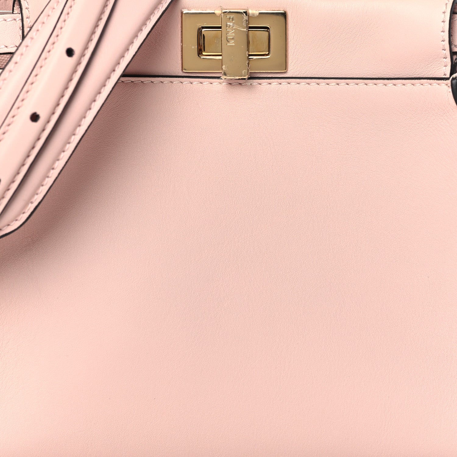 Fendi Vitello Seta Canvas FF Embroidered Mini Peekaboo Iconic Satchel Rosa Confetto 8 of 10
