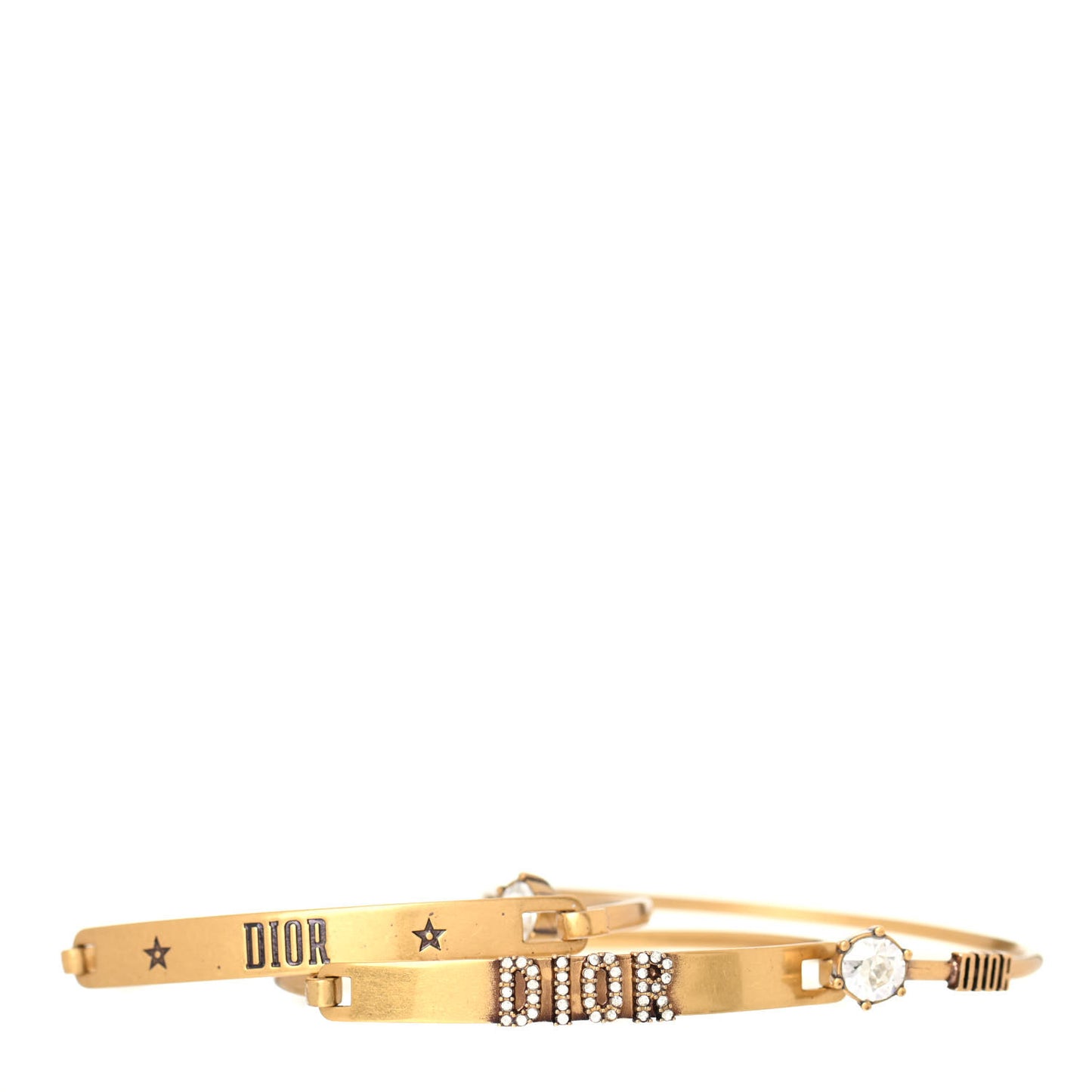 Metal Crystal Dio(r)evolution Bracelet Set Gold