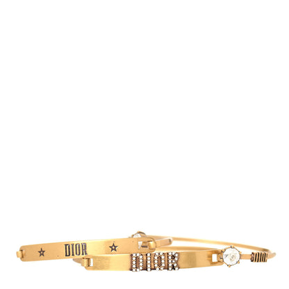 Christian Dior Metal Crystal Dio(r)evolution Bracelet Set Gold 1 of 3