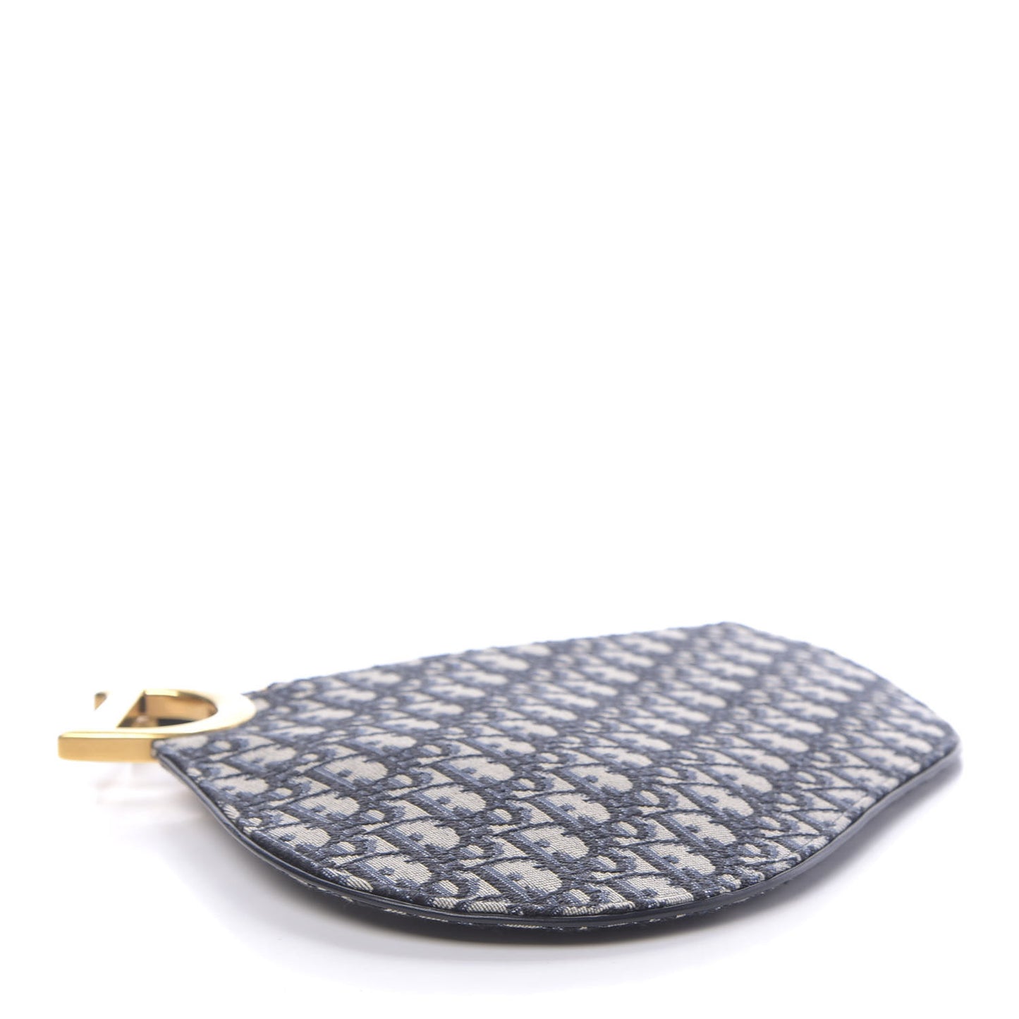 Oblique Saddle Pouch Clutch Blue