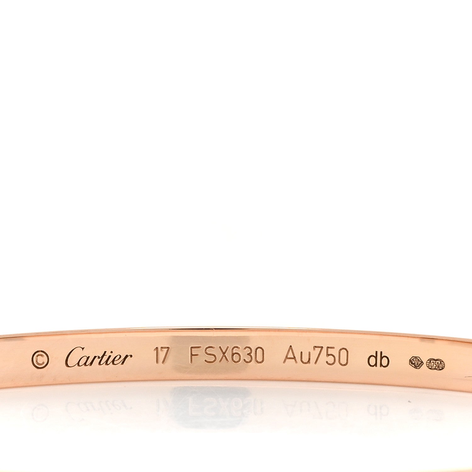 Cartier 18K Pink Gold Small LOVE Bracelet 17 3 of 3