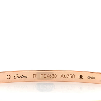 Cartier 18K Pink Gold Small LOVE Bracelet 17 3 of 3