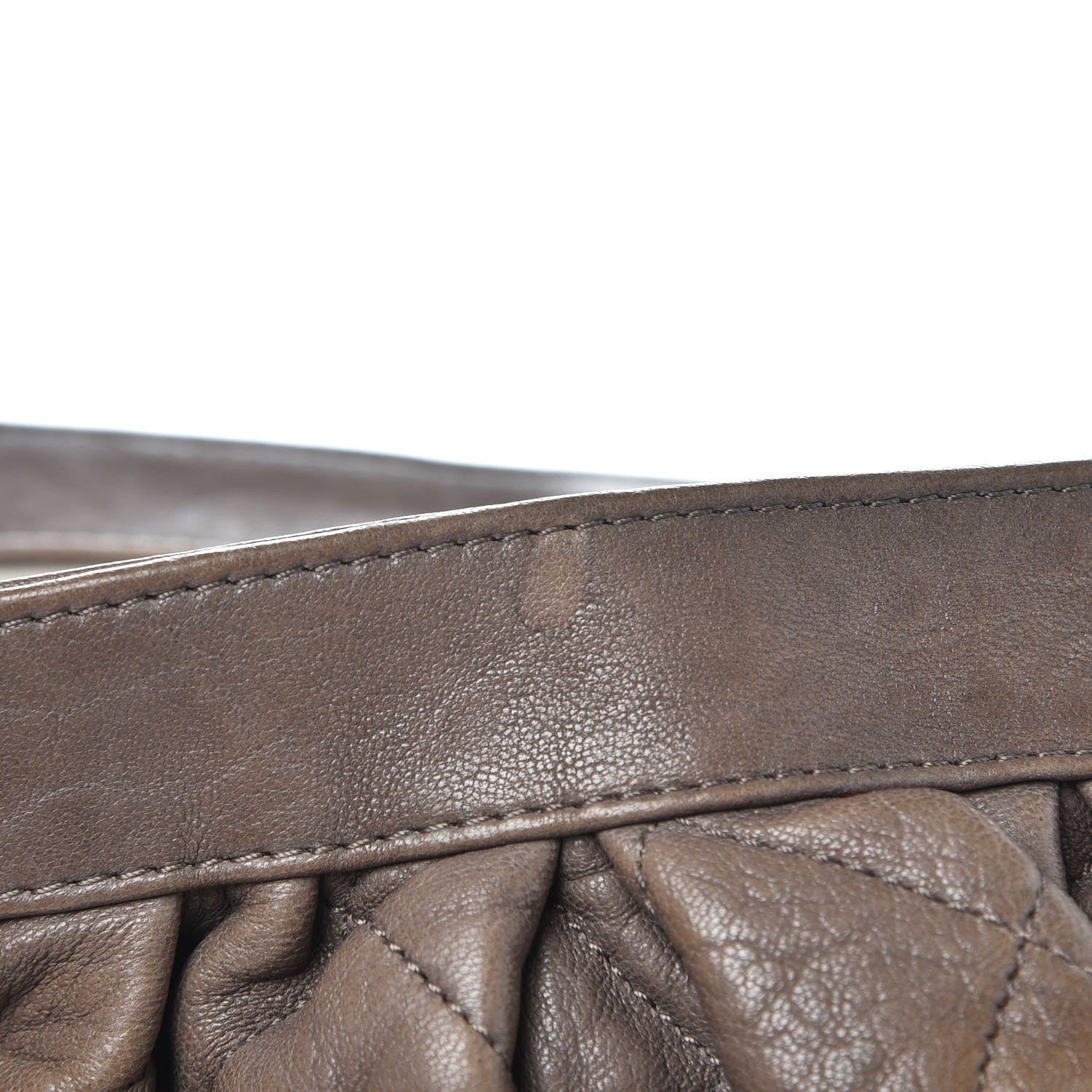 Chanel Washed Lambskin Quilted Medium Chain Around Flap Khaki 10 of 12