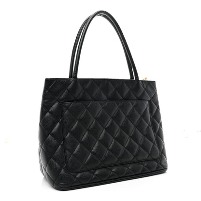 Chanel Caviar Quilted Medallion Tote Black 3 of 10