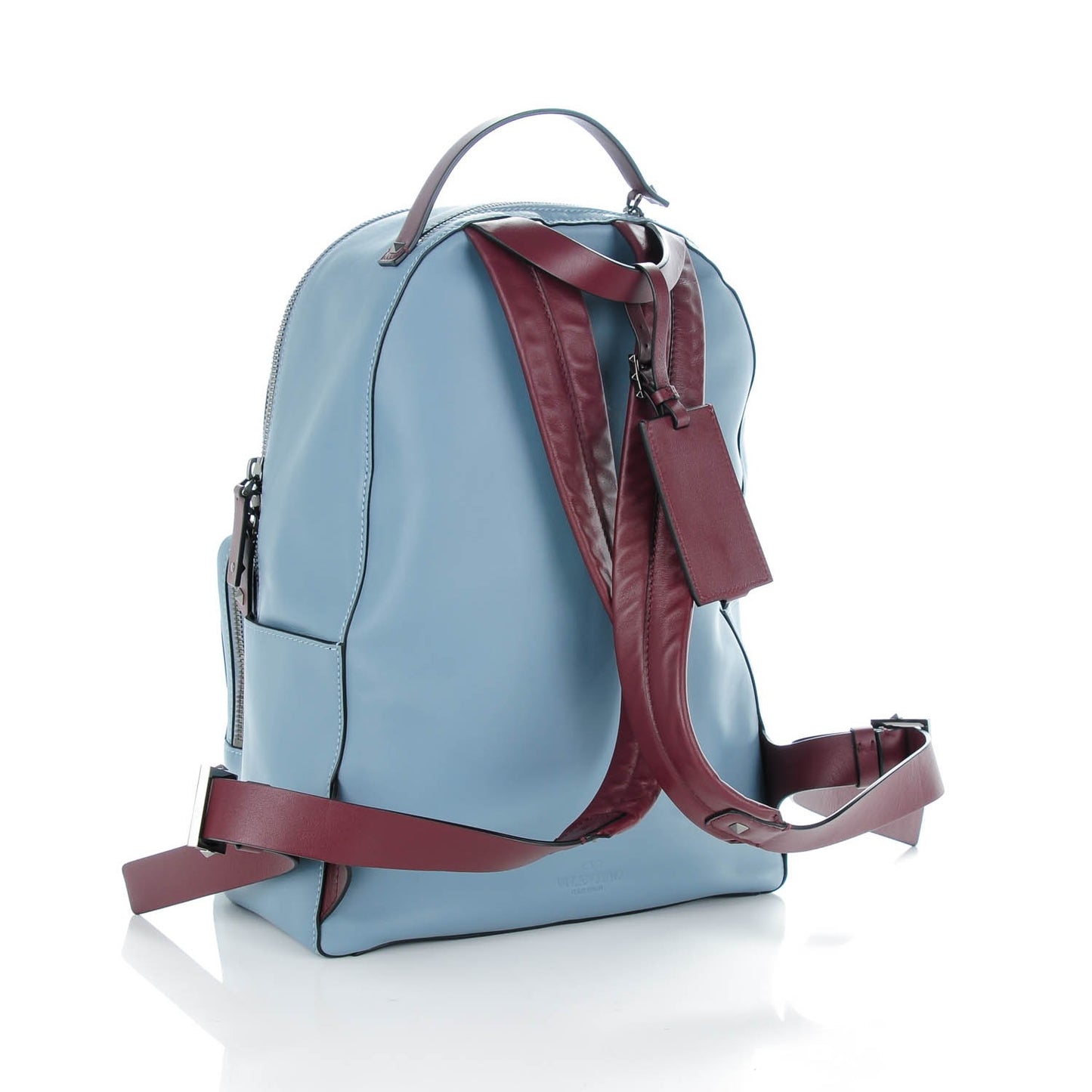 Calfskin Rockstud Backpack Blue