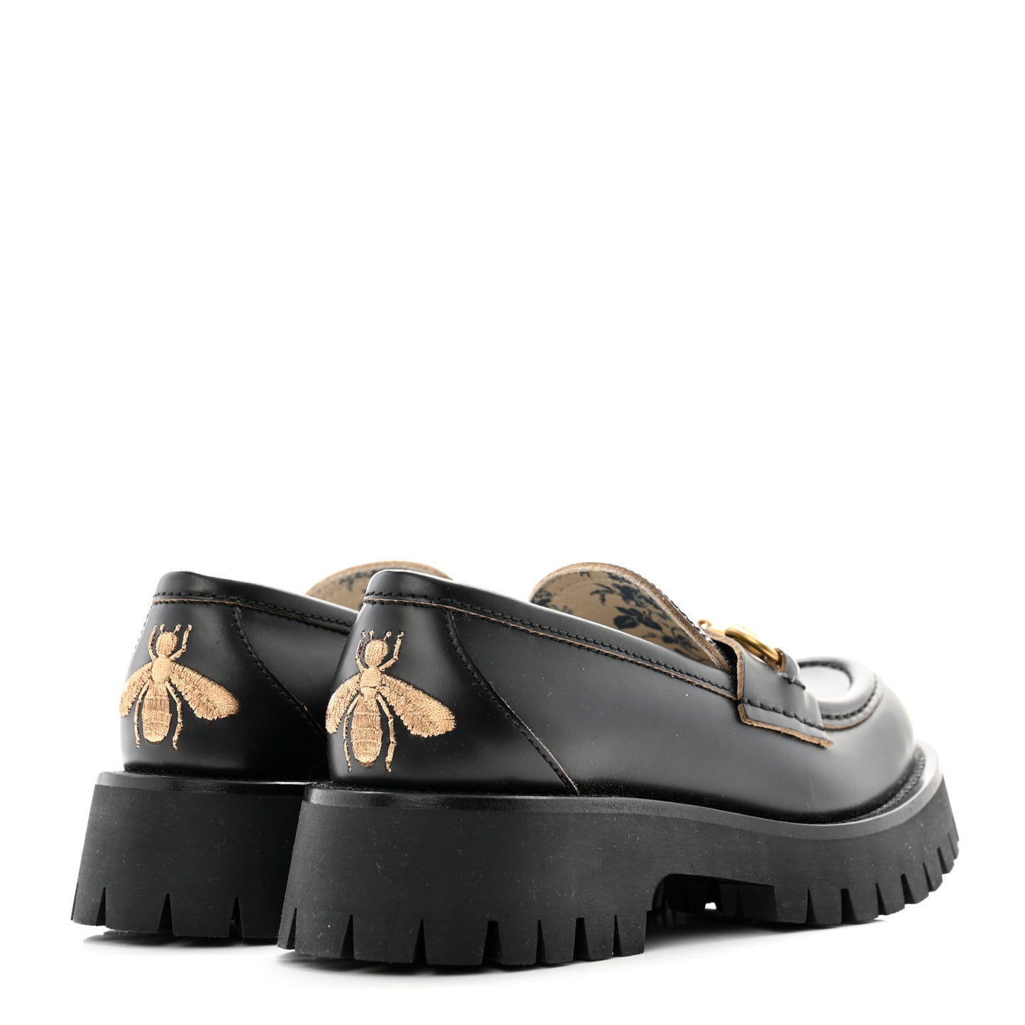 Cordovan Lux Womens Harald Horsebit 25mm Platform Loafers 35.5 Black
