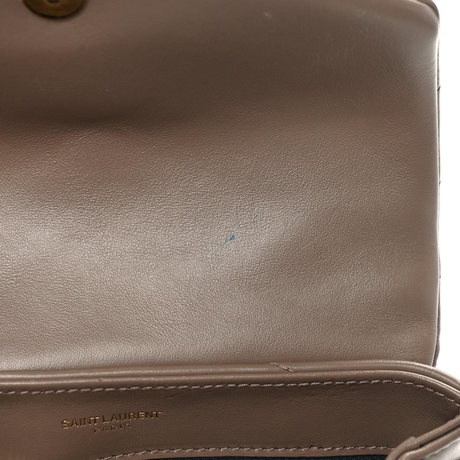 Saint Laurent Calfskin Y Quilted Monogram Toy Loulou Crossbody Bag Taupe 11 of 11