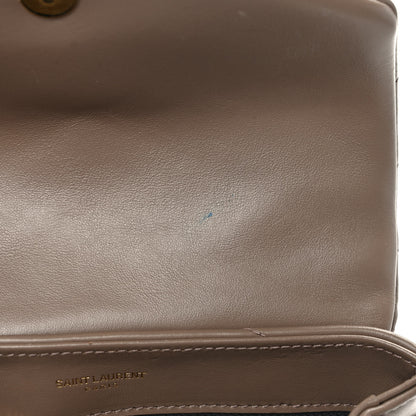 Saint Laurent Calfskin Y Quilted Monogram Toy Loulou Crossbody Bag Taupe 11 of 11