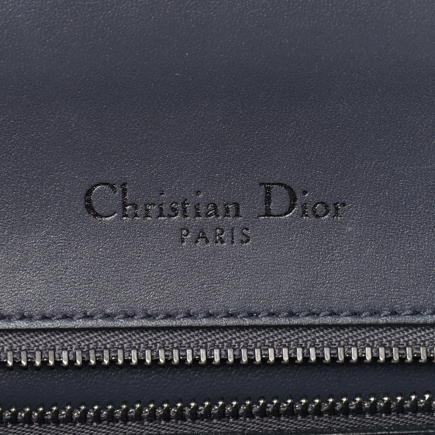 Metallic Calfskin Micro-Cannage Medium Diorama Flap Bag Graphite
