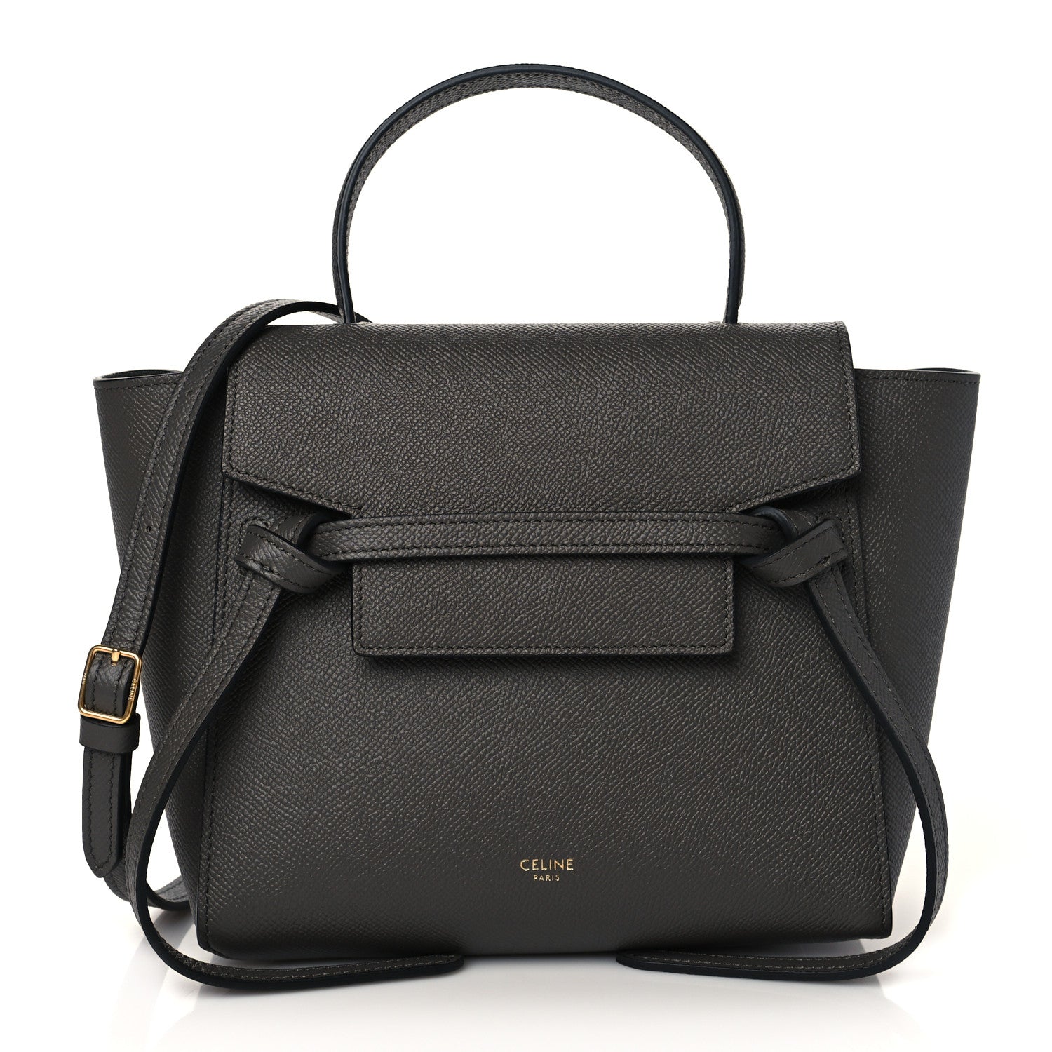 Celine Grained Calfskin Nano Belt Bag Grey 1 of 9
