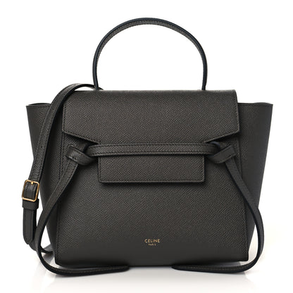 Celine Grained Calfskin Nano Belt Bag Grey 1 of 9